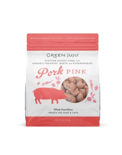 Green Juju Dog Freeze Dried Topper Pork Pink 18oz.