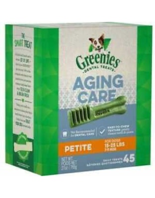Greenies Aging Care Dog Dental Treats Petite 1ea/27 oz, 45 ct