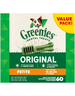 Greenies Dog Dental Treats Petite Original 1ea/36 oz, 60 ct