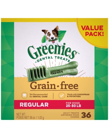 Greenies Grain Free Dog Dental Treats Regular Original 1ea/36 oz, 36 ct