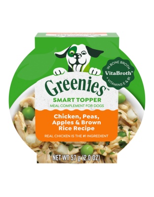 Greenies Smart Topper Meal Compliment for Dogs Chicken, Peas, Apples & Brown Rice, 10ea/2oz. (Case of 10)