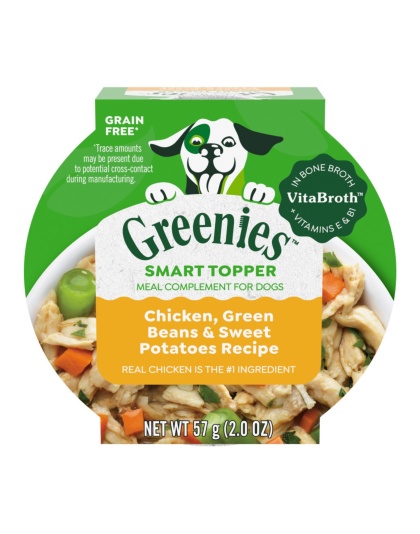 Greenies Smart Topper Grain-Free Meal Compliment for Dogs Chicken, Green Beans & Sweet Potato, 10ea/2oz. (Case of 10)