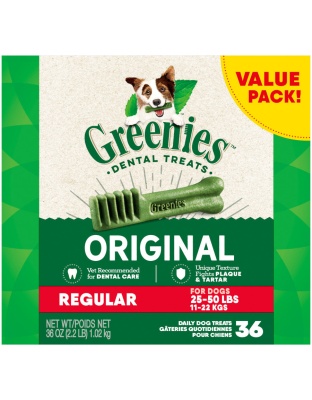 Greenies Dog Dental Treats Regular Original 1ea/36 oz, 36 ct