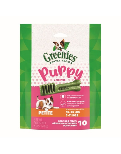 Greenies Puppy 6+ Months Dog Dental Treats Petite, 1ea/6oz. (Case of 6)