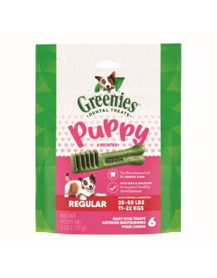 Greenies Puppy 6+ Months Dog Dental Treats Regular, 1ea/6oz.