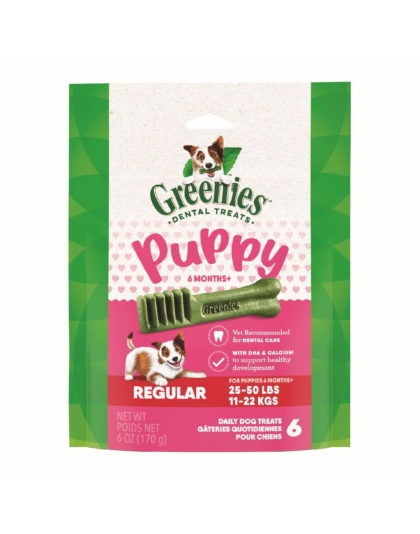Greenies Puppy 6+ Months Dog Dental Treats Regular, 1ea/6oz.