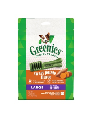 Greenies Dog Dental Treats Large Sweet Potato 1ea/12 oz, 8 ct