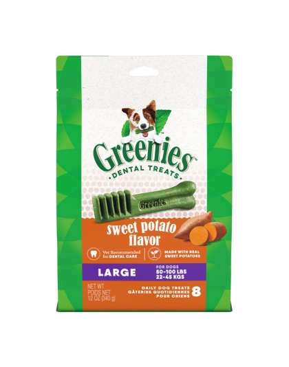 Greenies Dog Dental Treats Large Sweet Potato 1ea/12 oz, 8 ct