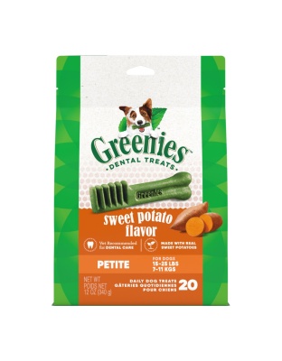 Greenies Dog Dental Treats Petite Sweet Potato 1ea/12 oz, 20 ct