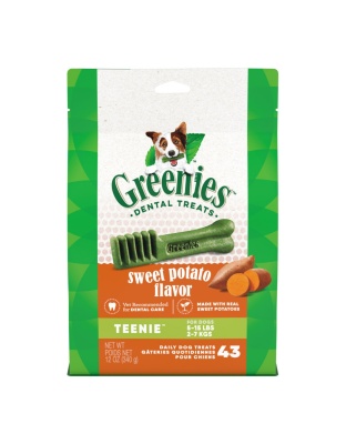 Greenies Dog Dental Treats Teenie Sweet Potato 1ea/12 oz, 43 ct