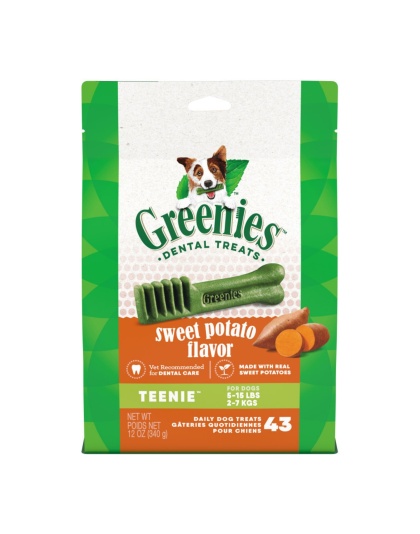 Greenies Dog Dental Treats Teenie Sweet Potato 1ea/12 oz, 43 ct