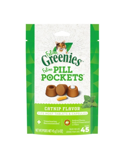 Greenies Feline Pill Pockets Cat Treats Catnip 1ea/1.6 oz