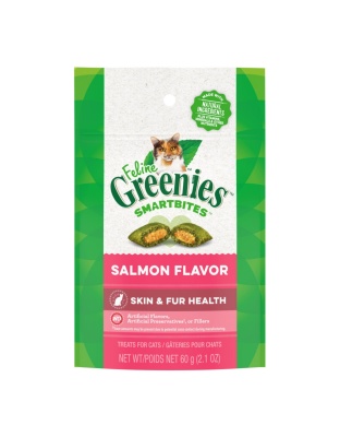 Greenies Feline SmartBites Skin & Fur Crunchy & Soft Adult Cat Treats Salmon 1ea/2.1 oz
