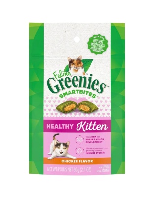 Greenies Feline Smart Bites Healthy Kitten Cat Treats Chicken 1ea/2.1 oz
