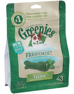 Greenies Dog Dental Treats Teenie Fresh 1ea/12 oz, 43 ct