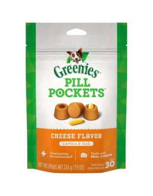 Greenies Pill Pockets for Capsules Cheese 1ea/30 ct, 7.9 oz