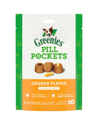 Greenies Pill Pockets for Capsules Chicken 1ea/30 ct, 7.9 oz