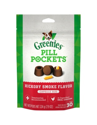 Greenies Pill Pockets for Capsules Hickory Smoke 1ea/30 ct, 7.9 oz
