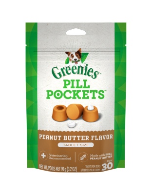 Greenies Pill Pockets for Tablets Peanut Butter 1ea/30 ct, 3.2 oz