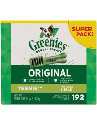 Greenies Dog Dental Treats Teenie Original 1ea/54 oz, 192 ct