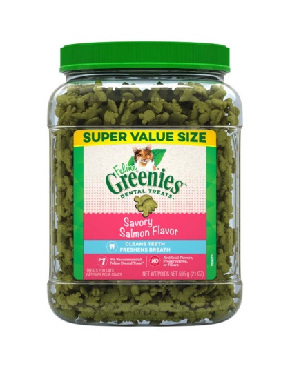 Greenies Feline Adult Cat Dental Treats Savory Salmon 1ea/21 oz