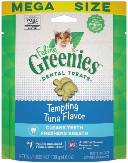 Greenies Feline Adult Cat Dental Treats Tempting Tuna 1ea/4.6 oz