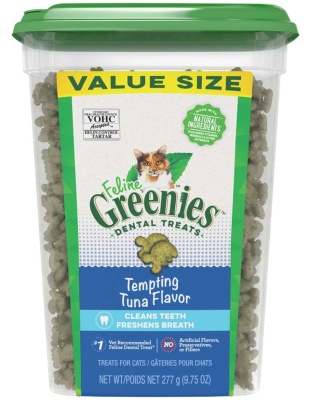 Greenies Feline Adult Cat Dental Treats Tempting Tuna 1ea/9.75 oz