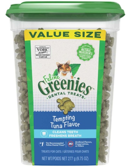 Greenies Feline Adult Cat Dental Treats Tempting Tuna 1ea/9.75 oz