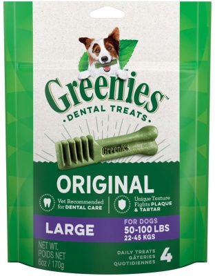 Greenies Dog Dental Treats Large Original 1ea/6 oz, 4 ct