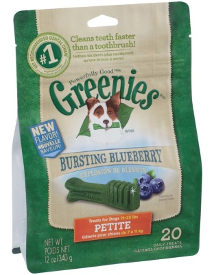Greenies Dog Dental Treats Petite Blueberry 1ea/12 oz, 20 ct