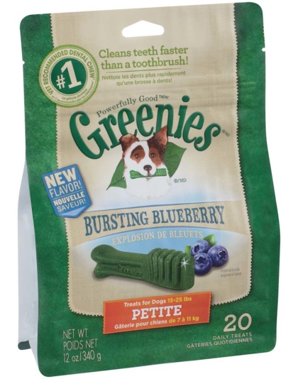 Greenies Dog Dental Treats Petite Blueberry 1ea/12 oz, 20 ct