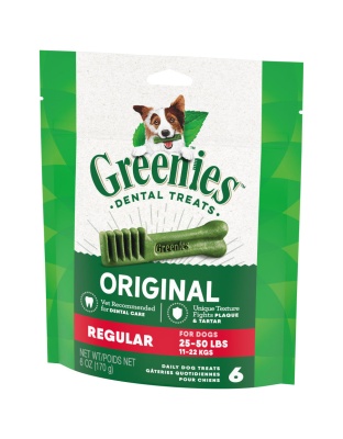 Greenies Dog Dental Treats Regular Original 1ea/6 oz, 6 ct