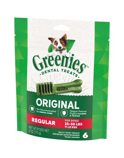 Greenies Dog Dental Treats Regular Original 1ea/6 oz, 6 ct