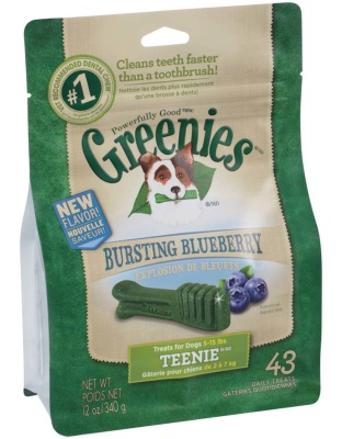 Greenies Dog Dental Treats Teenie Blueberry 1ea/12 oz, 43 ct