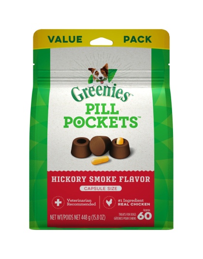 Greenies Pill Pockets for Capsules Hickory Smoke 1ea/60 ct, 15.8 oz