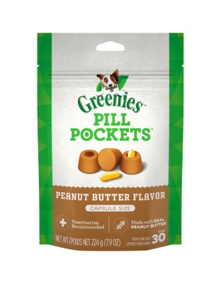 Greenies Pill Pockets for Capsules Peanut Butter 1ea/30 ct, 7.9 oz