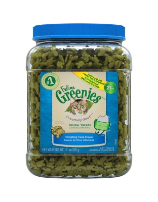 Greenies Feline Adult Cat Dental Treats Tempting Tuna 1ea/21 oz