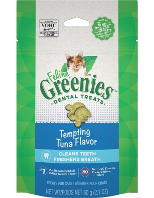 Greenies Feline Adult Cat Dental Treats Tempting Tuna 1ea/2.1 oz