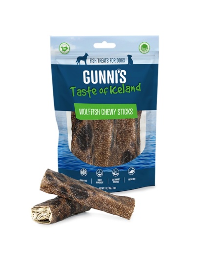 Gunnis Dog Chewy Sticks Wolf Fish 25 Count