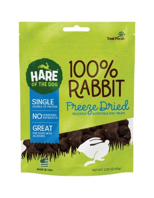 Hare of the Dog 100% Rabbit Freeze-Dried Treats 2.25oz.