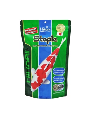 Hikari USA Staple Growth Formula Pellet Fish Food for Koi and Other Pond Fishes 1ea/17.6 oz, LG