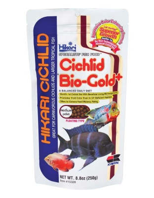 Hikari USA Cichlid BioGold+ Pellet Fish Food 1ea/2.2 lb, MD