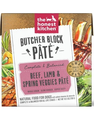 The Honest Kitchen Dog Butcher Block Pate Beef And Lamb 10.5oz. (Case of 6)