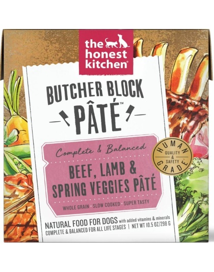 The Honest Kitchen Dog Butcher Block Pate Beef And Lamb 10.5oz. (Case of 6)