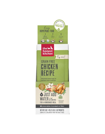 The Honest Kitchen Dog Grain Free Dehydrated Chicken 1.75oz. 10 Count