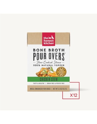The Honest Kitchen Dog Pour Bone Broth Chicken 5.5oz. (Case of 12)