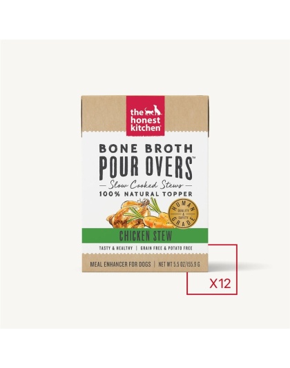 The Honest Kitchen Dog Pour Bone Broth Chicken 5.5oz. (Case of 12)