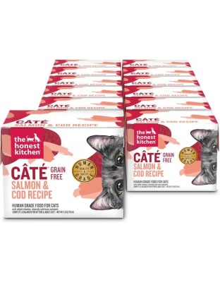 The Honest Kitchen Cat Cate Grain Free Pate Salmon & COD 2.8oz. (Case of 12)