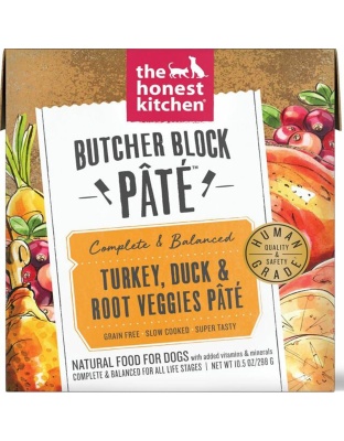 The Honest Kitchen Dog Butcher Block Pate Turkey and Duck 10.5oz. (Case of 6)