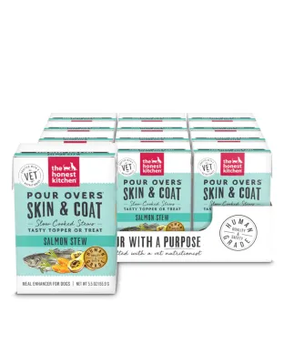 The Honest Kitchen Dog Grain Free Pour Over Skin & Coat Salmon 5.5oz. (Case of 12)